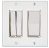 2 Gang 3 Rocker Wireless Light Switch (shown in white)