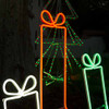 Christmas Neon Present - 24V LED Gift Box Present Neon Rope Light Motif - AQL-LED-24V-NF-BK