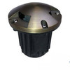 12V 5" Composite In Ground Well Light w/ Brass Tri-Directional Cover - OIG-5B-MR3