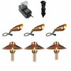 Raw Copper Spot Light and Raw Copper Area Light, DIY Pro Pack Combo, Landscape Lighting 6pcs, Landscape Lighting w/ NSC, Easy DIY Installation, LED Bulbs Included - K008-PASH-112-6KIT