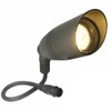 Outdoor Cast Brass Spotlight Shown with Warm White Bulb On