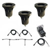 LED Brass In Ground N.S.C. Well Light 3 Kit w/ Open Face Brass Cover System, LED Bulbs Included - OIGLK-0001-3