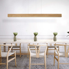 120V LED Wooden Linear Hanging Pendant Kitchen Scene