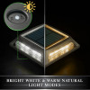 Front View of Angled Muskoka  Black Aluminum Solar Light different color temperatures