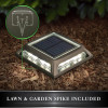 Front View of Angled Muskoka  Black Aluminum Solar Light with included stake photo