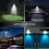 Real examples of features shot of solar security light with remote