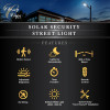 Multi feature example shot of solar security light with remote