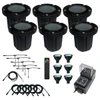 RGBCW LED ABS Composite In Ground N.S.C. 6 Well Light Kit Main in Black