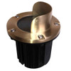 RGBCW LED ABS Composite In Ground N.S.C. Well Light Kit w/ Glare Shield Cover Single View Raw Brass