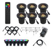 RGBCW 12V LED Curved Grill NSC In Ground Well Light Landscape Lighting 6 Kit Shown in Black