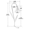 LV215L LED Brass Path Light w/ Leaf Dimensions