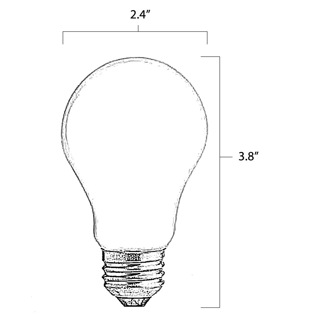 Low Voltage 100w Frosted A19 Bulb AQLighting