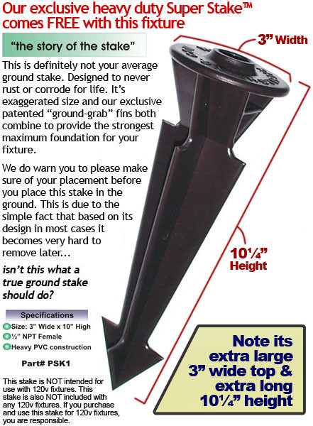 Durable In Ground Landscape Mounting Stake AQLighting