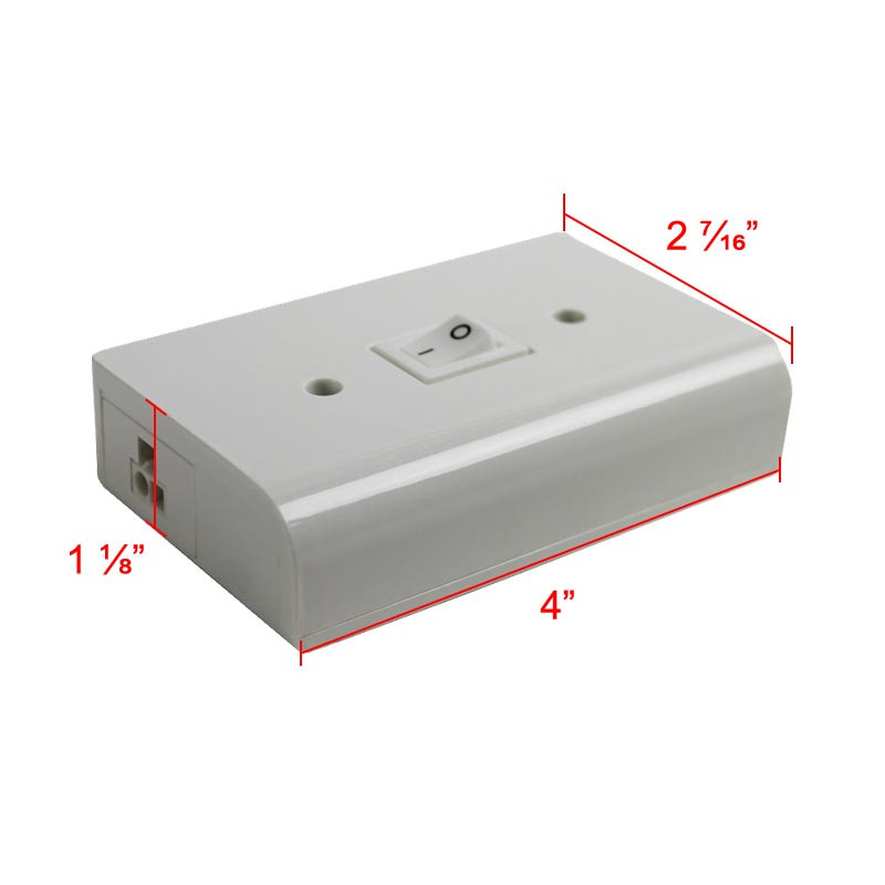 Hardwire White Junction Box with Switch AQLighting