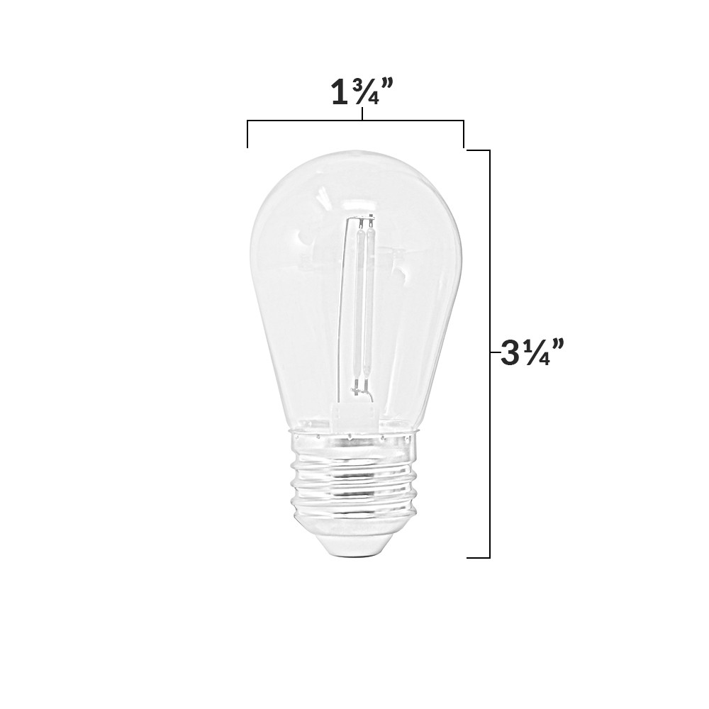 Low Voltage LED Warm White S14 Edison Bulb | AQLighting