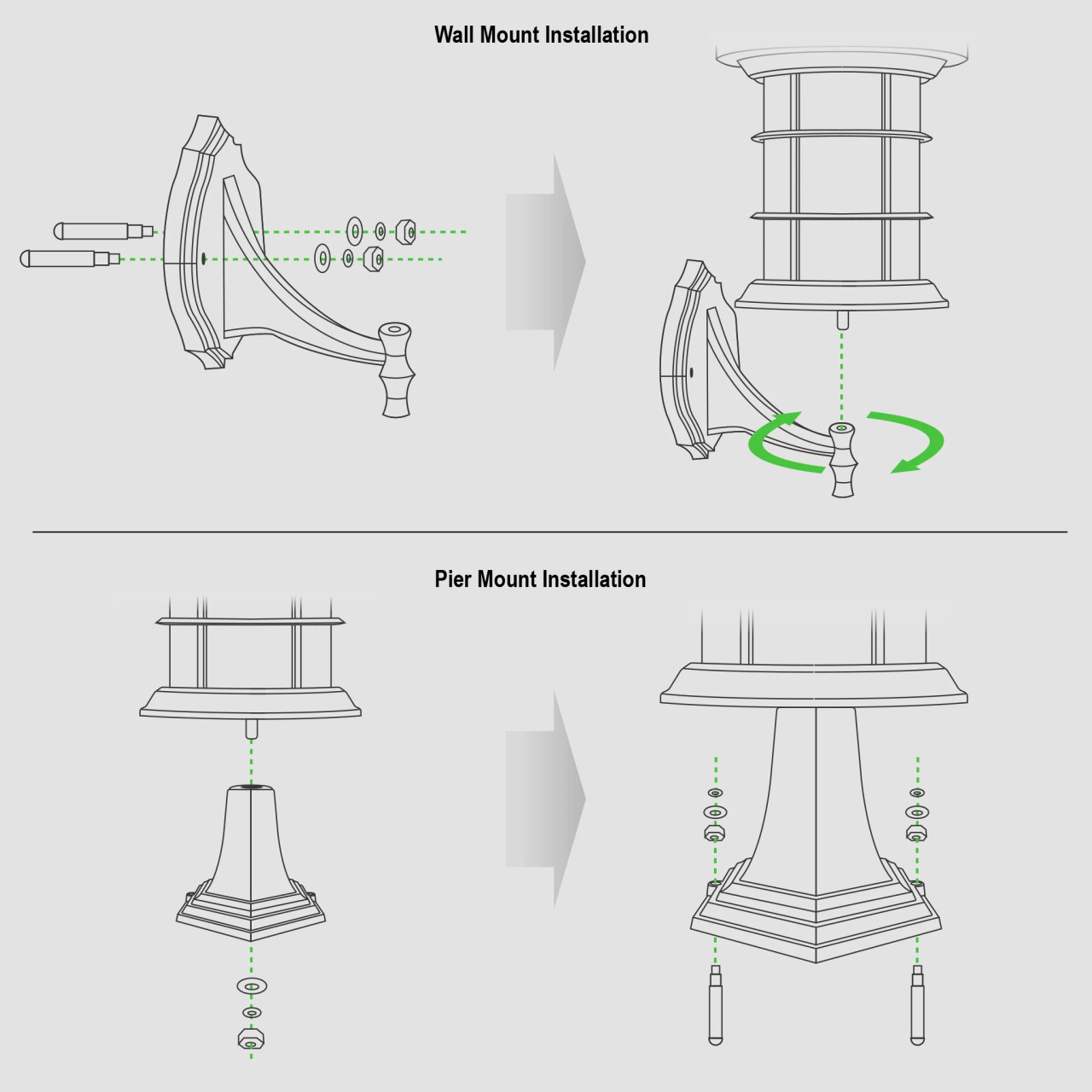 Hampton Solar Lamp IP65 Black Finish AQ Lighting Group