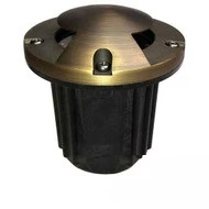 12V 5" Composite In Ground Well Light w/ Brass Bi-Directional Cover - OIG-5B-MR2