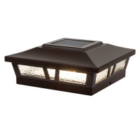 Oxford Solar Post Cap Light Shown in Brown