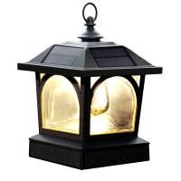 Classy Caps Edison Solar Lantern/Post Cap Clear Background