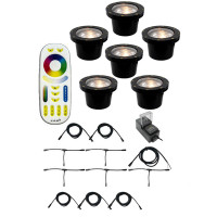 LED Bulbs Included, Landscape Lighting w/ NSC, Easy DIY Installation - OIGLK-4B-OPN-3-RGBW-6KIT
