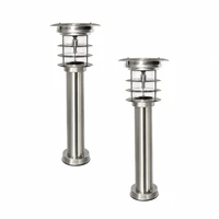 Stainless Steel Bollard Solar Light with EZ Anchor (2 PK)