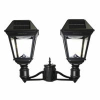 Imperial III Commercial Solar Double Post Light with Dual Color Temperature and 3″ Fitter