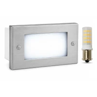 12 Volt Recessed Step Light Open Cover w/ Acrylic Lens Included LED Bulb
