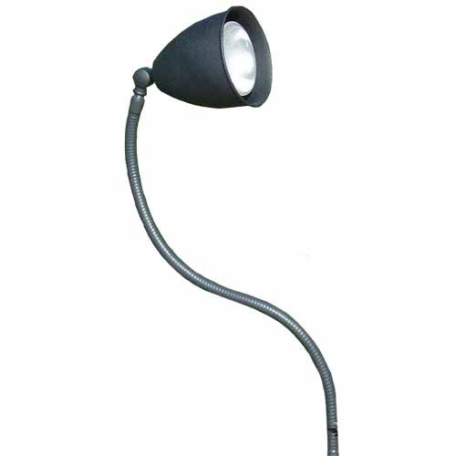 Flex Arm Open Face Spotlight PFXSD333 (shown in black, with 12" extension)