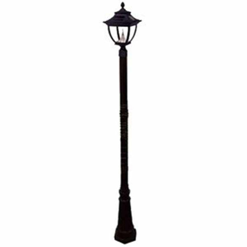 Pagoda Solar Lamp Post GS-104S in black