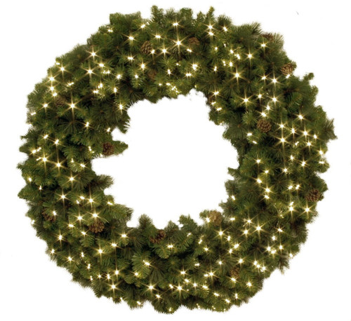 36" Pre-Lighted Holiday Wreath