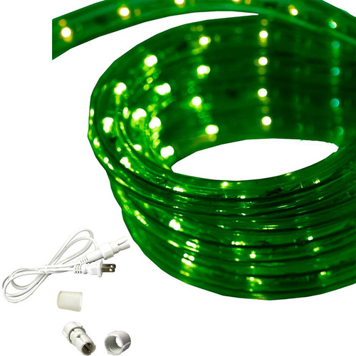 Custom Cut 2 Wire Green Incandescent Rope Light