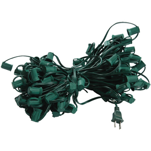 100' C9 Plug In Lighting Strand (shown in green)