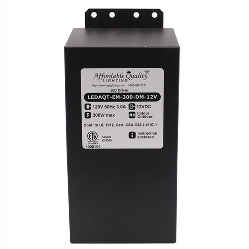 Indoor/Outdoor 12V 300w DC LED Driver Dimmable Transformer (LEDAQT-300-DM-12V) - Option Set