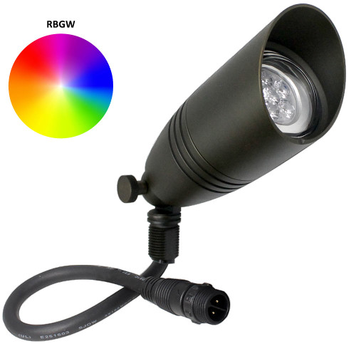 T-SUN RGBW Low Voltage Landscape Light Flood Lights Spotlight Outdoor  Uplighting Indoor LED 12V Color Changing Spot Lights Remote Control 20 LED