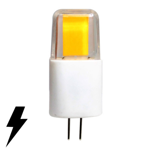 120V 2.5w G4 Dimmable CoB LED Warm White 2700K 250 Lumens Light Bulb