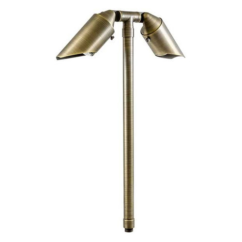 LV32 LED Brass Pathway Light w/ Weathered Brass Finish Main
