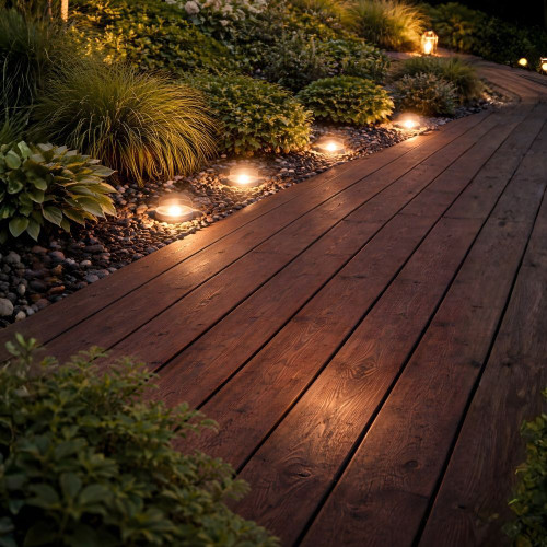 2" LED Step & Deck-3000K-LG Round-30FT Wire