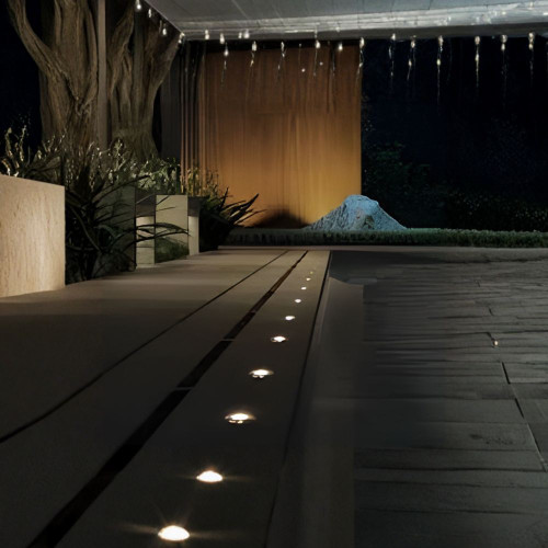 2" LED Step & Deck-3000K-LG Round-30FT Wire