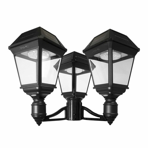 Imperial III Commercial Solar Triple Post Light with Dual Color Temperature and 3″ Fitter