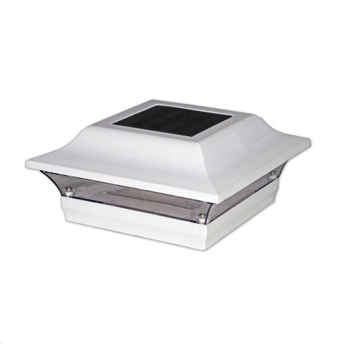 Imperial Solar Powered White Post Cap Light - Open Box
