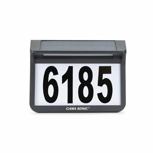Solar Address Wall Plaque Light