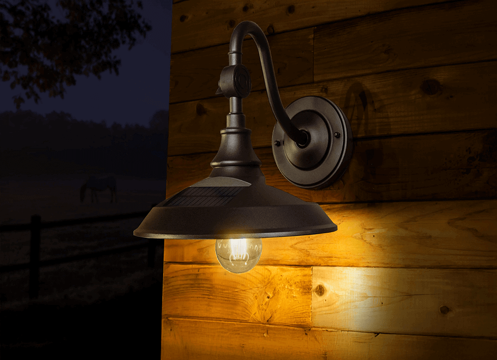Vintage Solar LED Barn Light Main