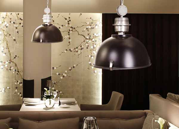 Large Industrial Warehouse Pendant Light - Warehouse Barn Hanging Kitchen Pendant Light - Title 24 Compliant - 120V Italian Design - AQ-PS7586