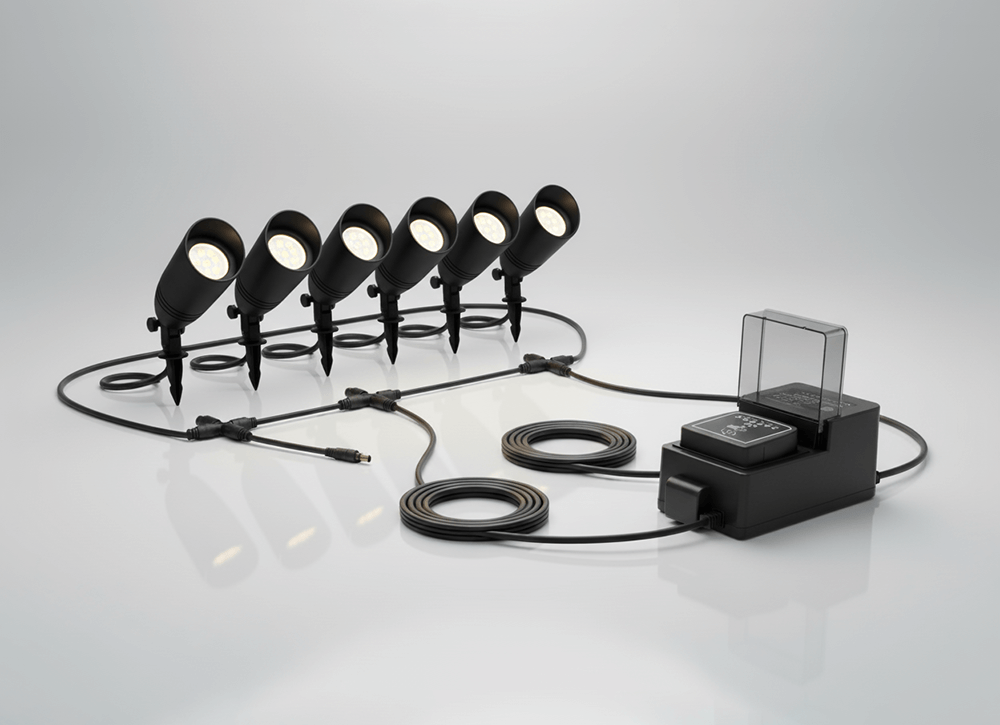 DIY 6 Light Spotlight Outdoor Kit Main View