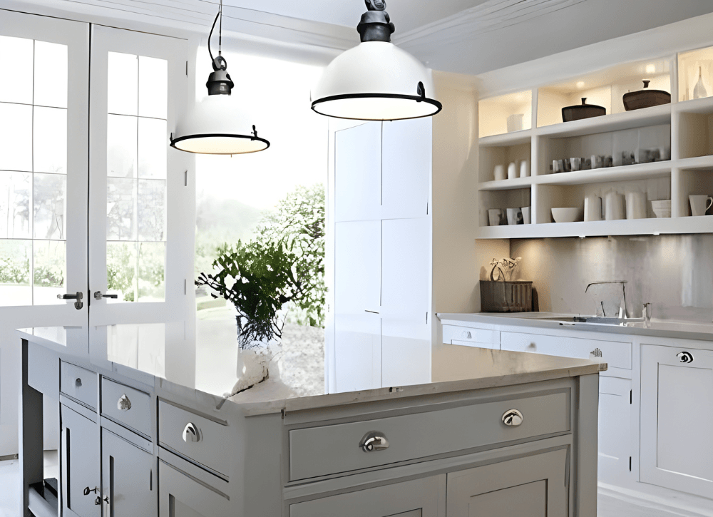 Large Industrial Warehouse Pendant Light - Warehouse Barn Hanging Kitchen Pendant Light - Title 24 Compliant - 120V Italian Design - AQ-PS7586