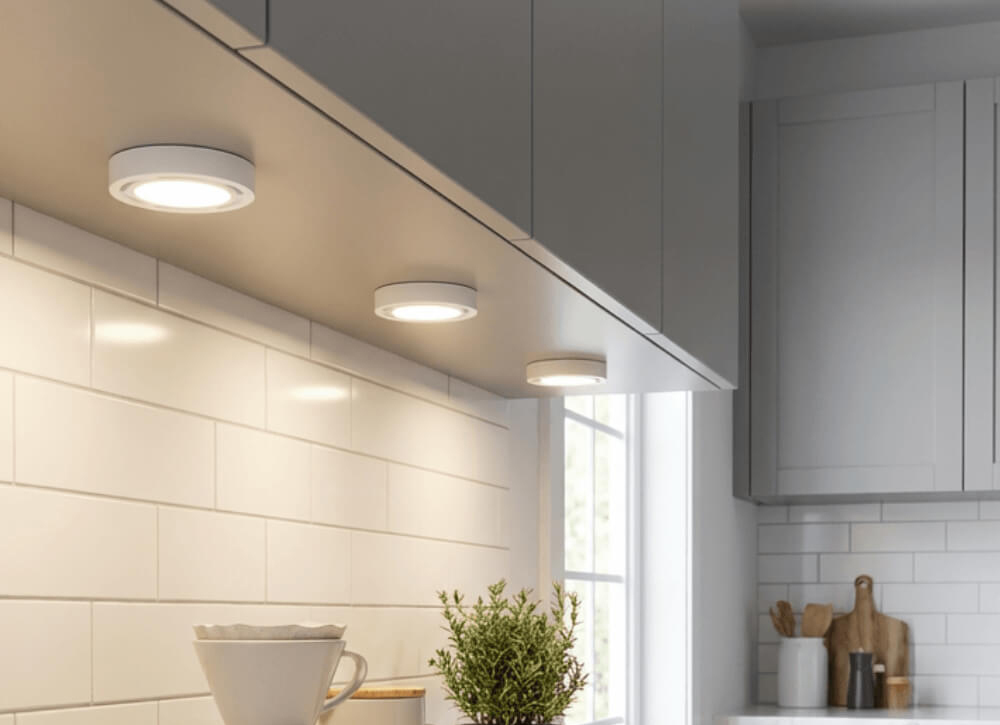 LED 3 Puck Light Kit in White