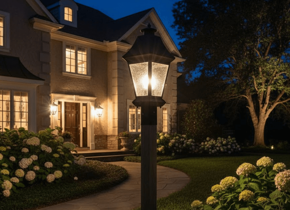 Shown in flat black and clear seeded glass