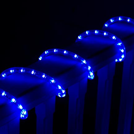 150ft Reel, 120V Endura Rope Dimmable LED IP65 Waterproof Blue Light, Flexible Lighting, Cuttable, Best Warranty In Industry - RLR-END-BLU