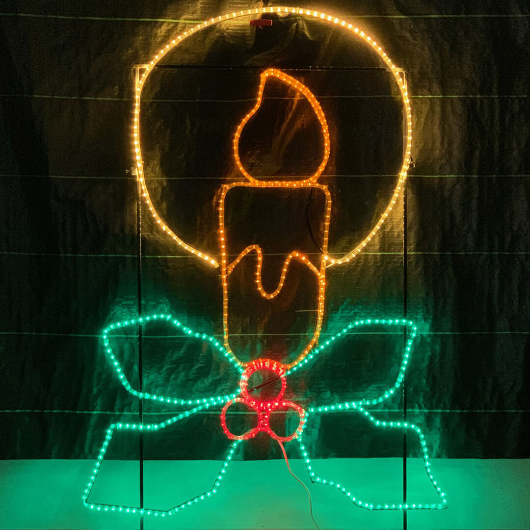 Christmas Candle In Scene