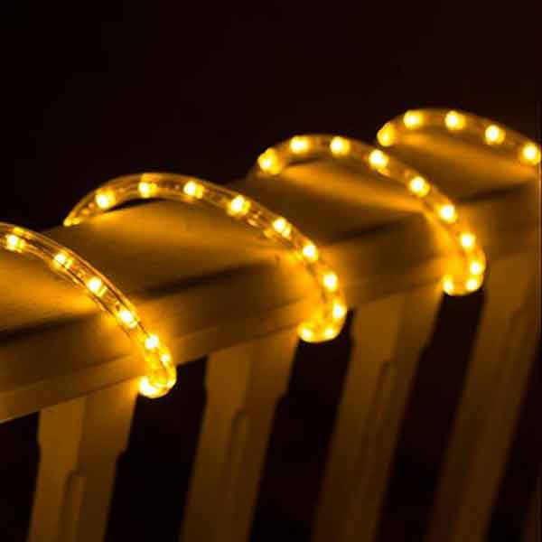 150ft Reel, 120V Endura Rope Dimmable Epistar LED IP65 Waterproof Amber Light, Flexible Lighting, Cuttable, Best Warranty In Industry - RLR-END-AMB